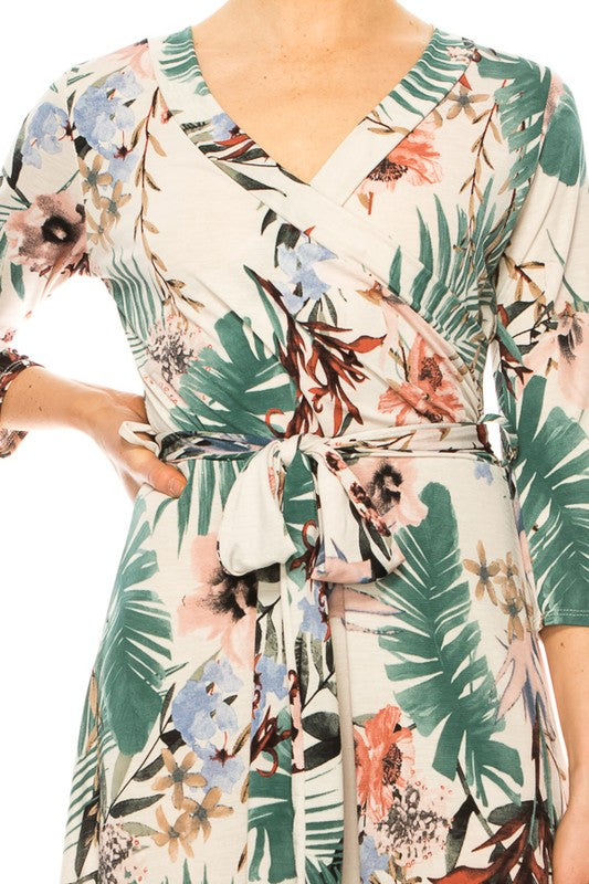 Aloha Faux Wrap Dress