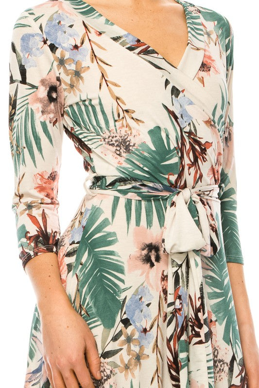 Aloha Faux Wrap Dress