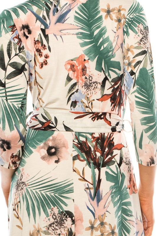Aloha Faux Wrap Dress