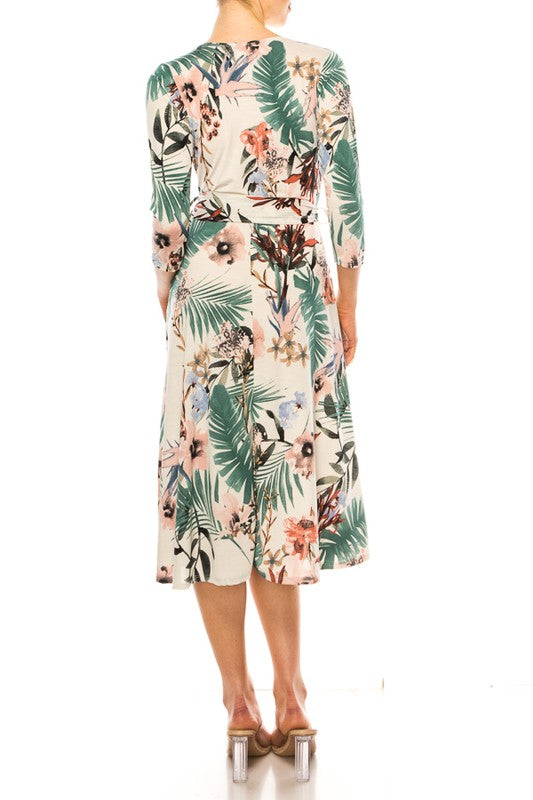 Aloha Faux Wrap Dress