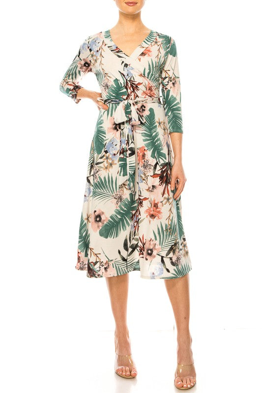 Aloha Faux Wrap Dress