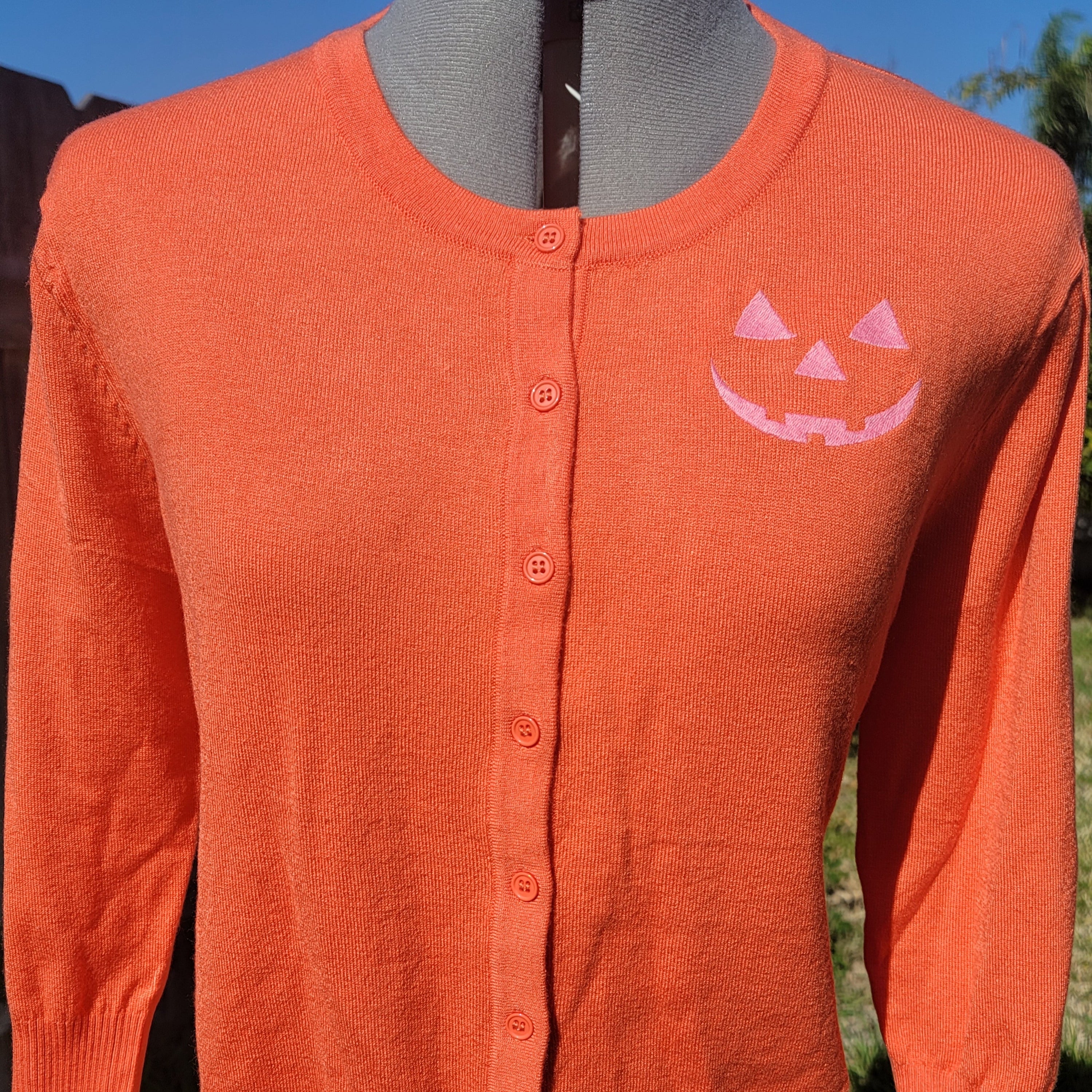 Every day is Halloween Embroidered Cardigan Sweater