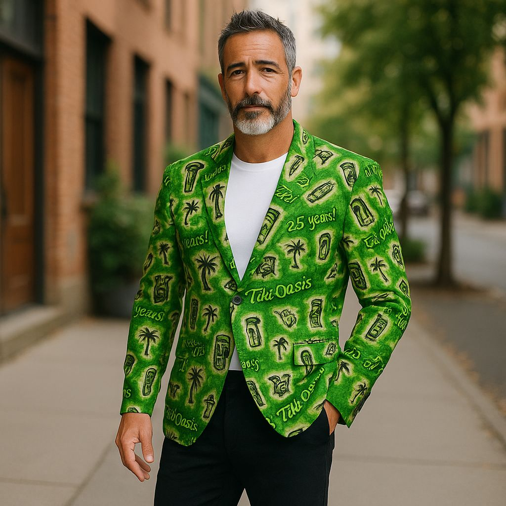 Tiki Oasis 25th Anniversary Sportcoat Jacket in Green