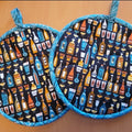 Kitchy Kitchen Cocktail Hot Pads Potholder Set