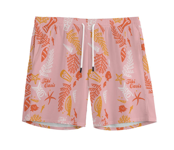 Tiki Oasis Cabana Set in Tiki Oasis 2018 Pink by Michael Uhlenkott
