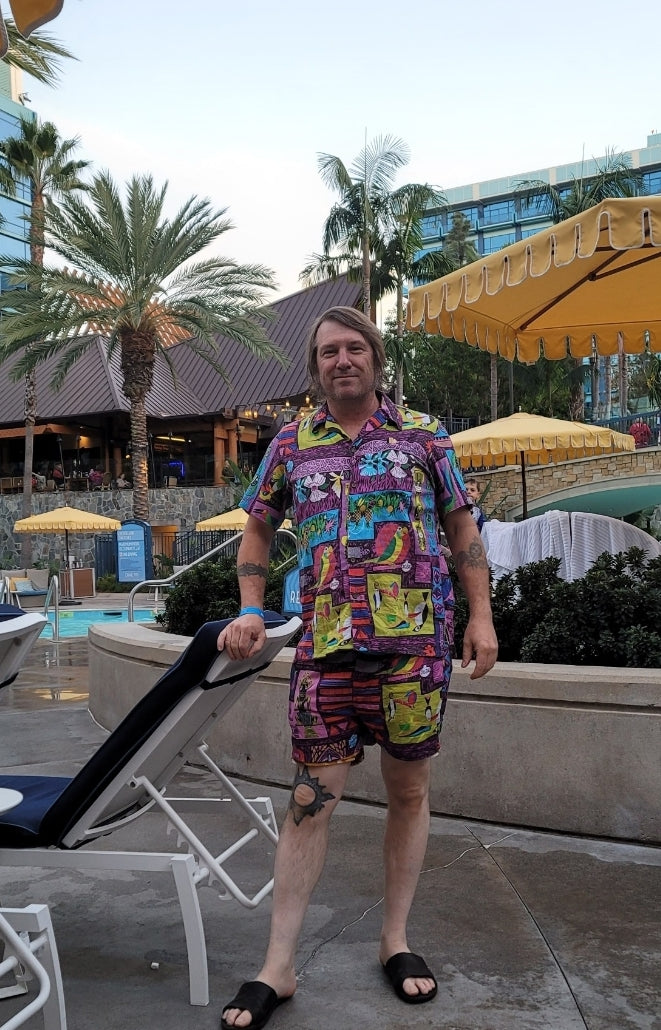 Disney Enchanted Tiki Room Cabana Set- 1964 Purple