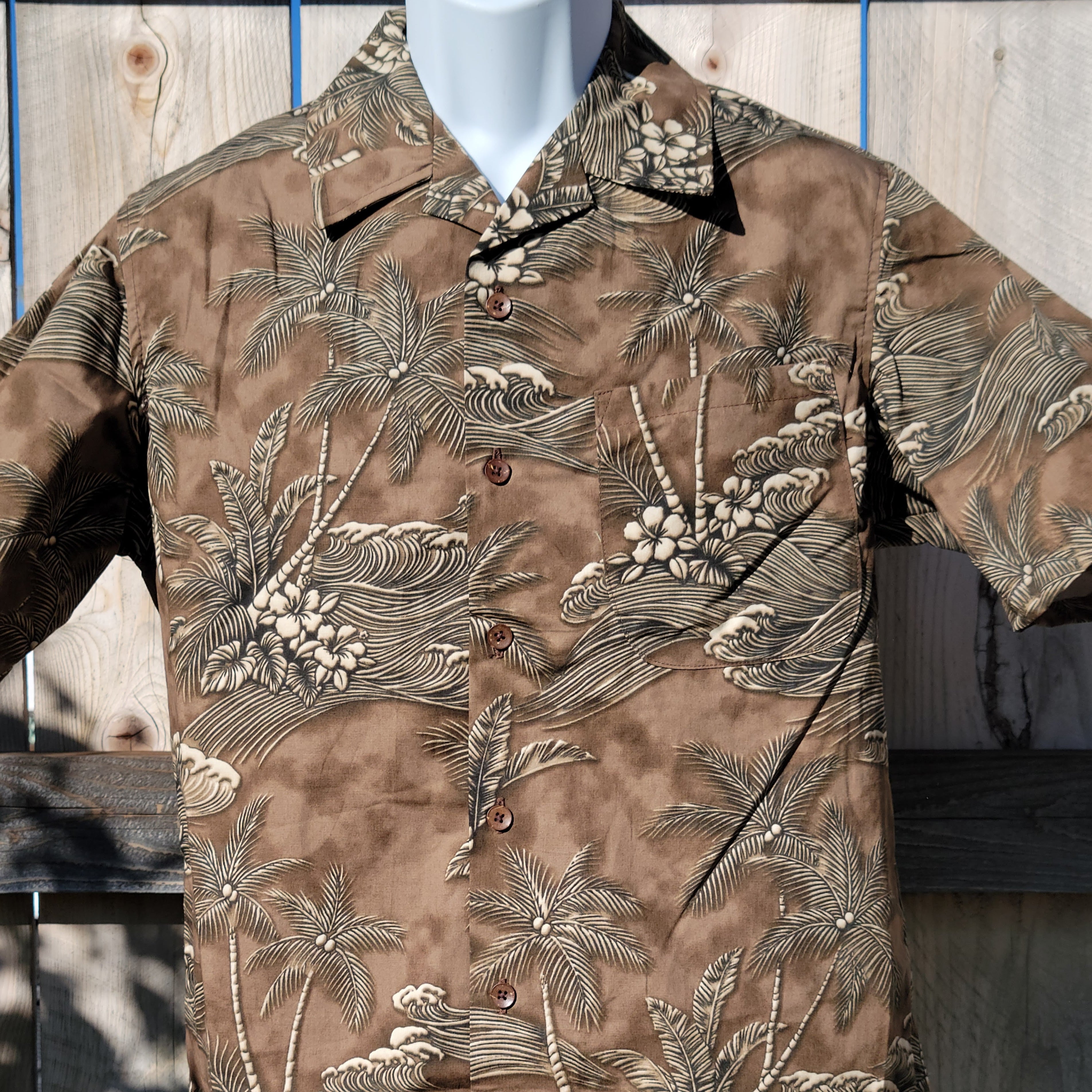 Aloha Shirt - Cocoa Waves