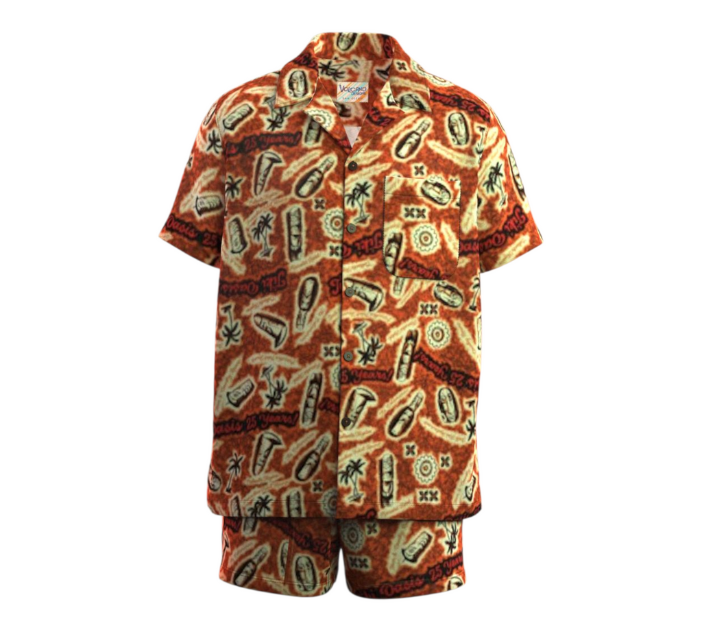 Tiki Oasis 25th Anniversary Cabana Set SPOONFLOWER FABRIC in RED