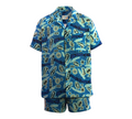 Tiki Oasis 25th Anniversary Matchy Matchy Cabana Set & Caftan  SPOONFLOWER FABRIC in BLUE