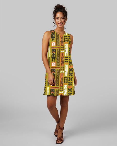 Tank Dress - Chartreuse Tiki