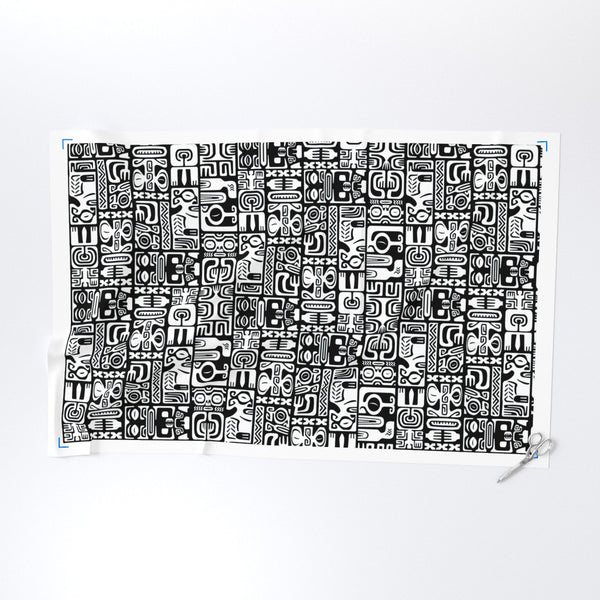 Tank Dress - Black & White Tiki