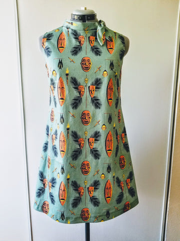 Jungle Voodoo Shift Dress Creepy Tiki