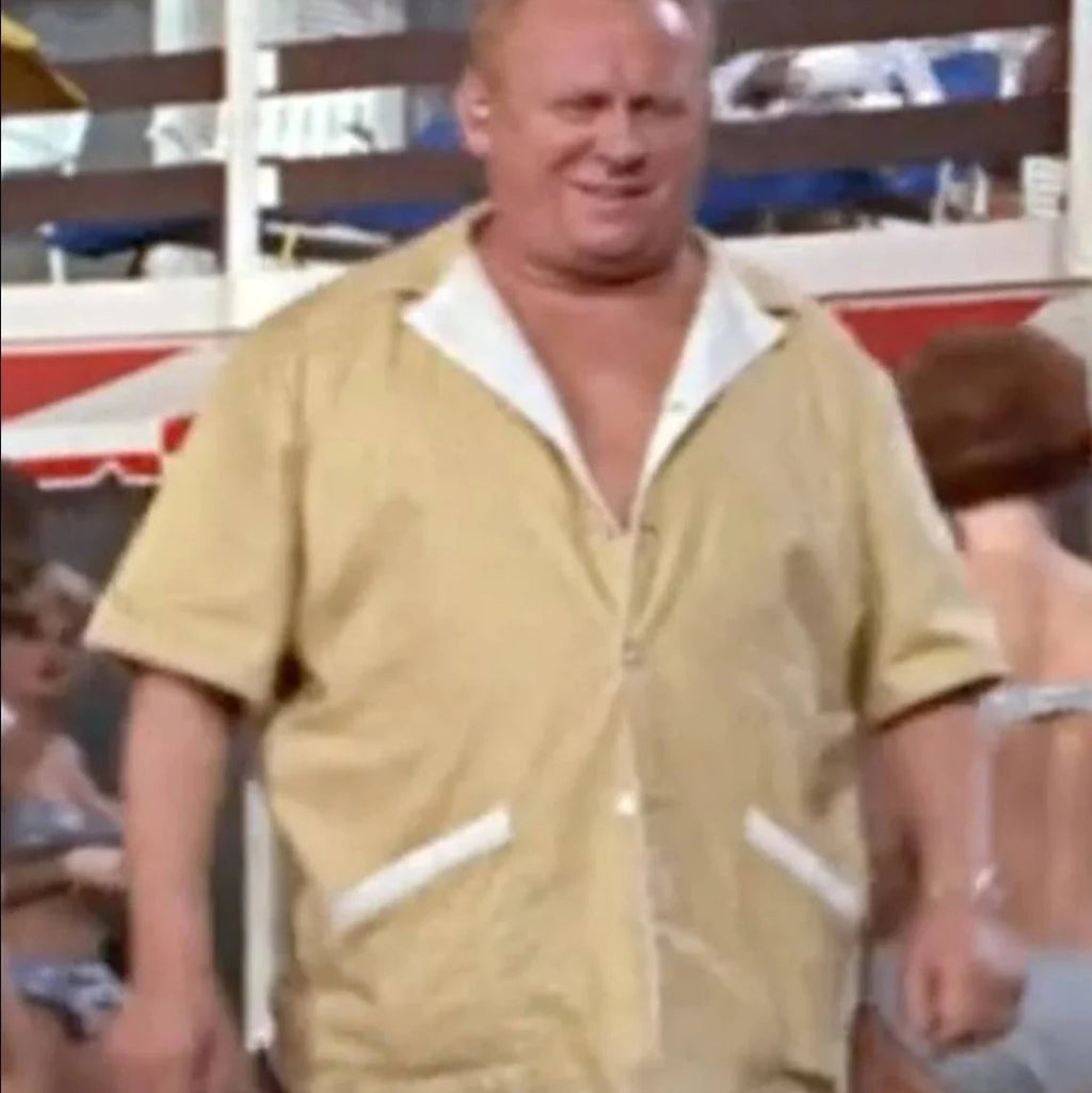 Goldfinger Terry Lined Cabana Shirt Beach Jacket James Bond