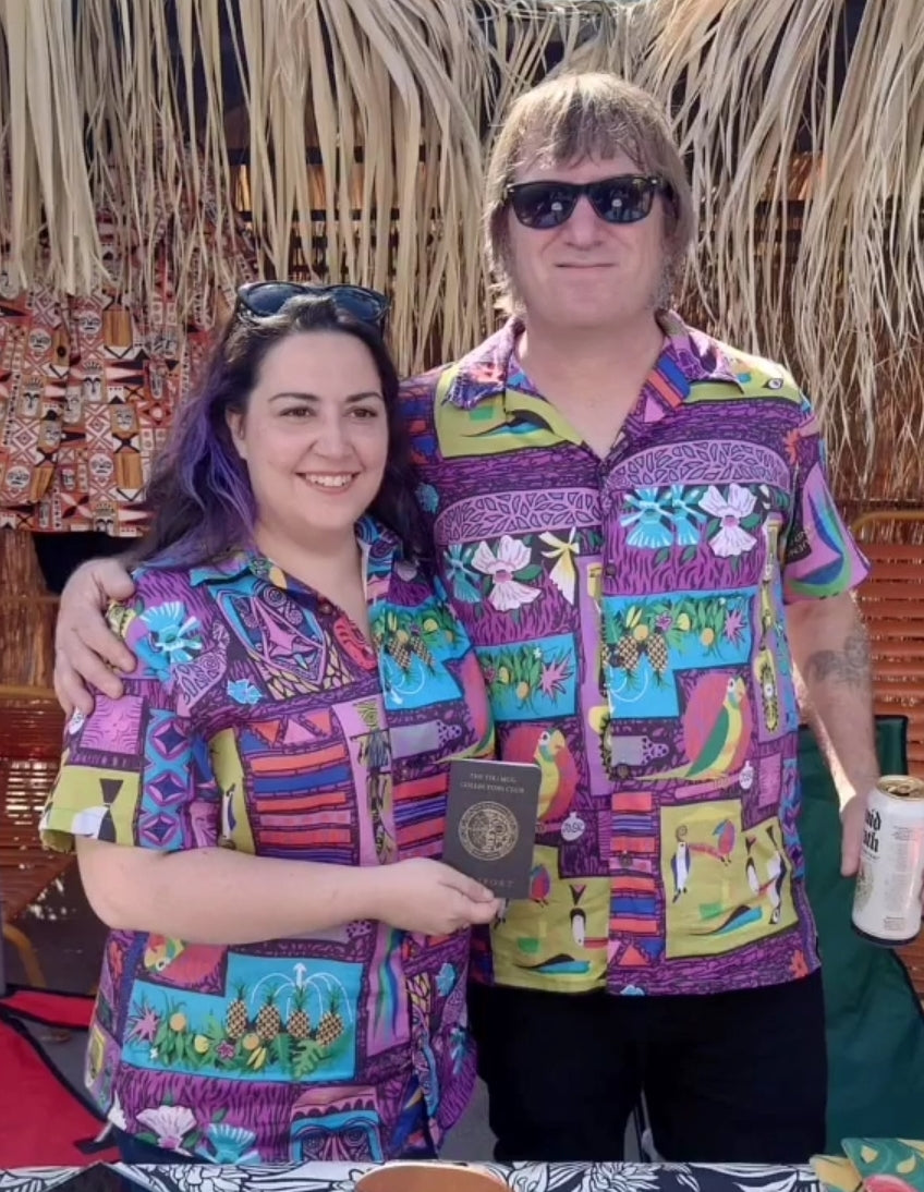 Disney Enchanted Tiki Room Host Shirt Women's Fit - 1964 Purple