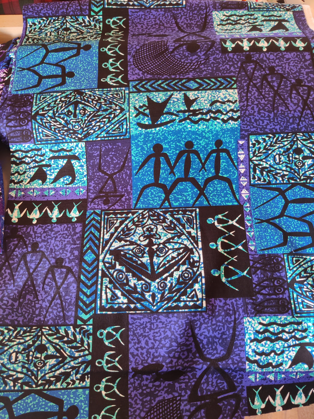 Barkcloth Mini Caftan