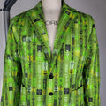 mid-century sandwich isles jacket handmade in san diego by volcano designs from spoonflower fabric