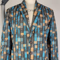 mid-century sandwich isles jacket handmade in san diego by volcano designs from spoonflower fabric