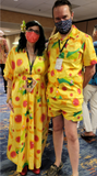 Matchy Matchy Pineapple Upside Down Caftan & Cabana Set by Kymm Bang