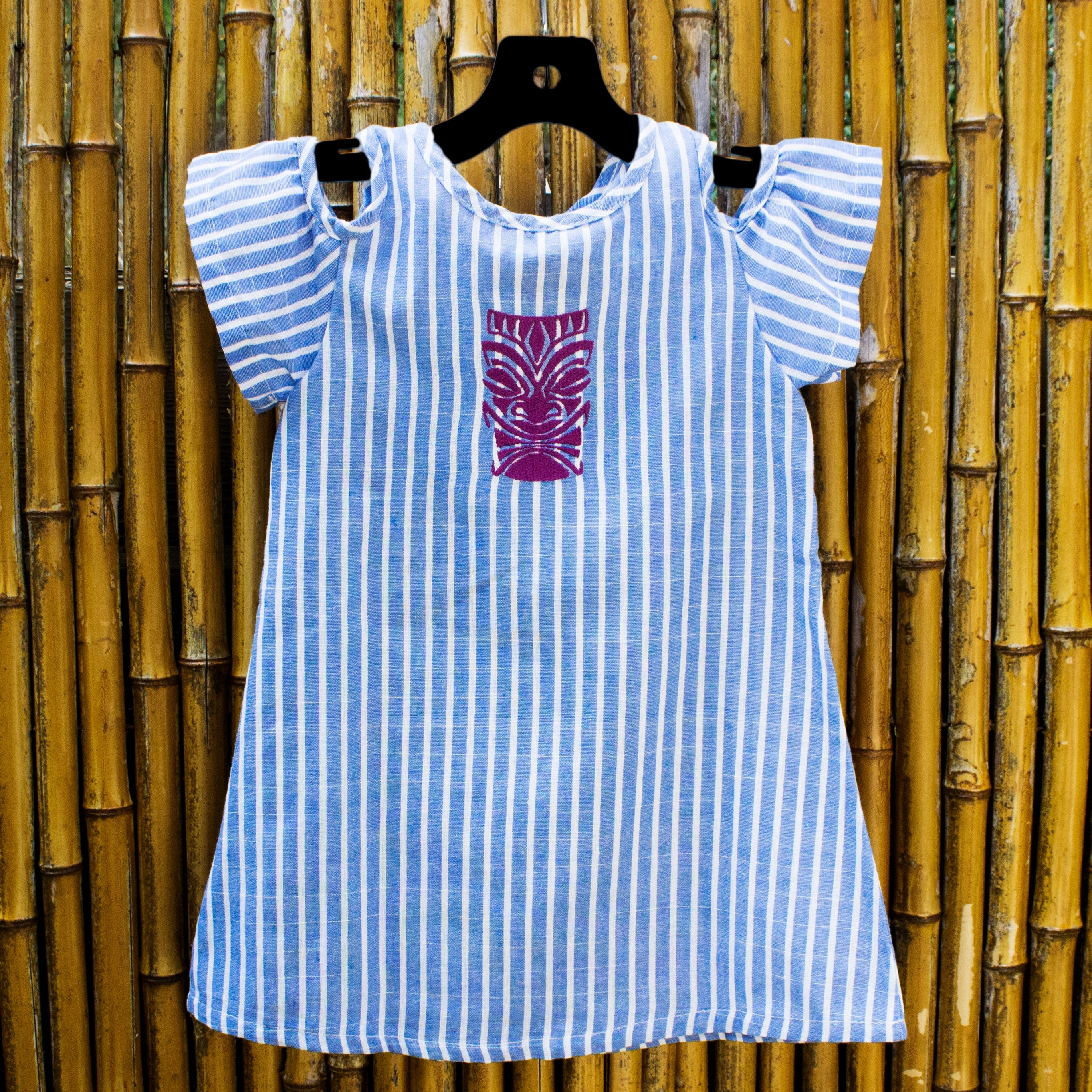Girl's Embroidered Cotton-Linen Dress