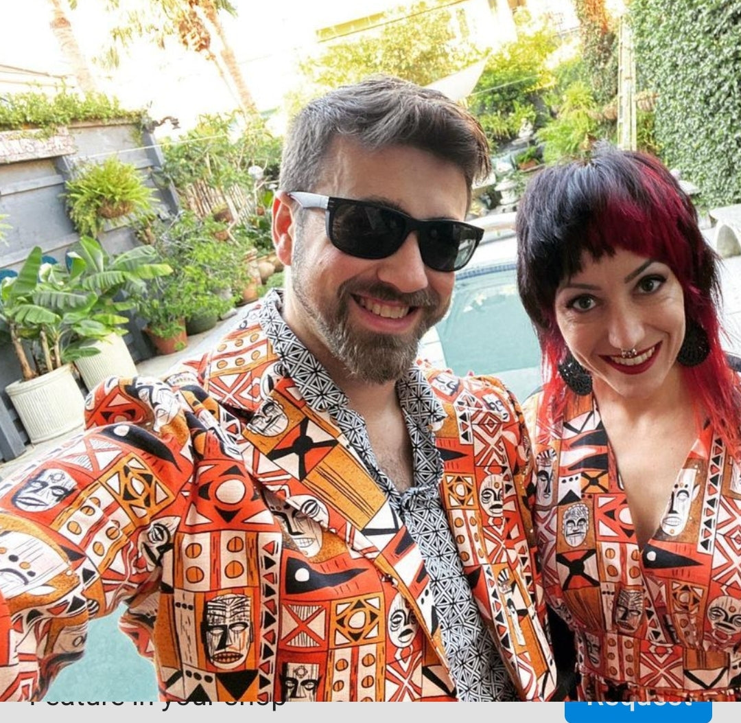 Witchdoctor Caftan in Luxe Jersey- Creepy Tiki